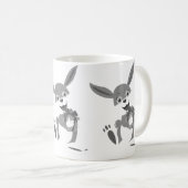 ウサギの幸せマグカップ コーヒーマグカップ (正面右)