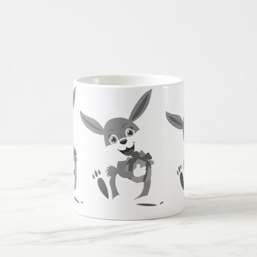 ウサギの幸せマグカップ コーヒーマグカップ (中央)