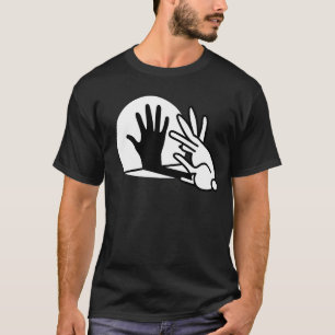 ウサギの影のパペット Tシャツ
