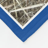 ウサギの恋人のパーソナライズされた写真と名前Blue フリースブランケット (角)