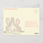 ウサギの感謝の気持ちのポストカード - ありがとうを穴掘って ポストカード (裏面)