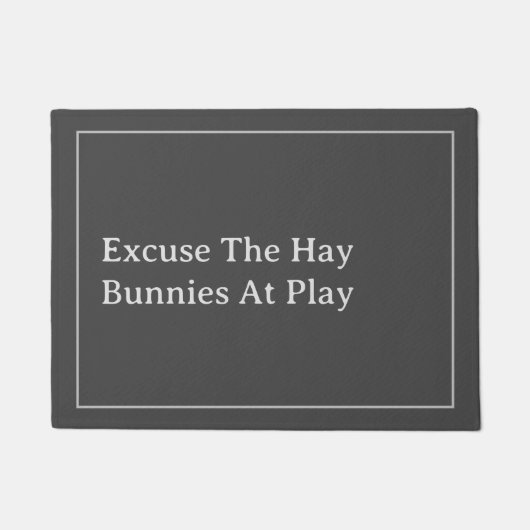 ウサギの所有者おもしろい言い訳ザ干し草引用文グレードア ドアマット (正面)