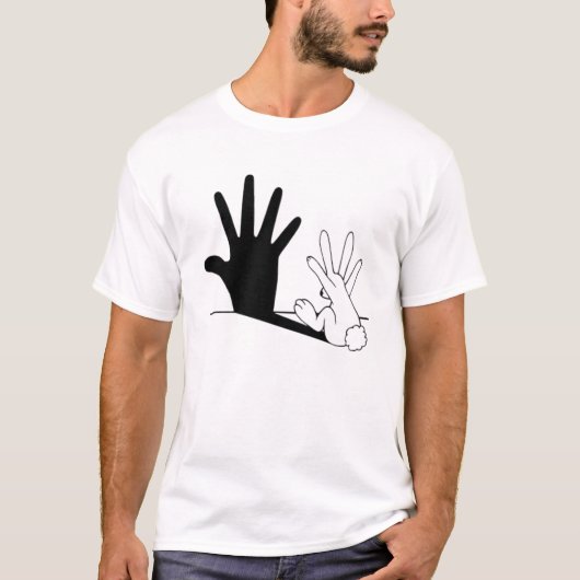 ウサギの手影 Tシャツ (正面)