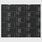 ウサギの抗議サイン/カスタマイズ可能なASCII文字アート ラッピングペーパー (フラット)
