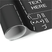 ウサギの抗議サイン/カスタマイズ可能なASCII文字アート ラッピングペーパー (ロールコーナー)