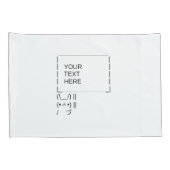 ウサギの抗議サイン/カスタマイズ可能なASCII文字アート 枕カバー (裏面-右)