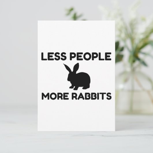 ウサギの数が少なおもしろいい サンキューカード (スタンド正面)