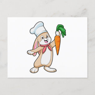 ウサギの料理人とニンジン ポストカード