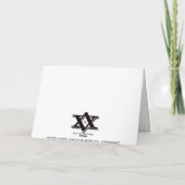 ウサギの旧正月の黒く及び白い年 シーズンカード (裏面)