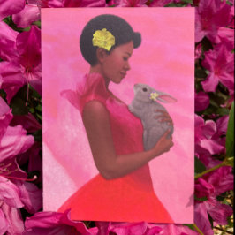 「ウサギの春の淑女」　グリーティングカード カード