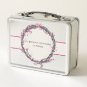 ウサギの春、さくらんぼの花 メタルランチボックス (裏面)