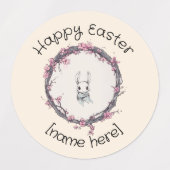 ウサギの春、イースターキャンディ ラベル (デザイン2)