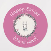 ウサギの春、イースターキャンディ ラベル (デザイン1)