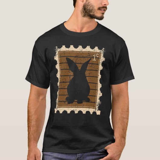 ウサギの束の切手 Tシャツ (正面)