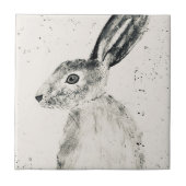 ウサギの森の動物のウサギヴィンテージタイル タイル (正面)
