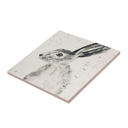 ウサギの森の動物のウサギヴィンテージタイル タイル (側面)