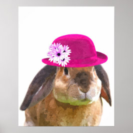 ウサギの森の動物の保育園の赤ちゃん部屋 ポスター