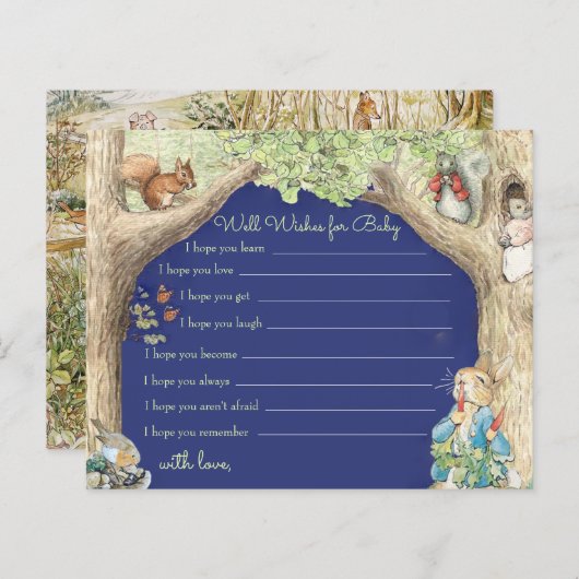 ウサギの森の友人ピーターが祈る (正面/裏面)