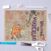 ウサギの歓迎への。 不思議の国のアリス 薄葉紙 (クラフト)