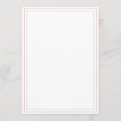 ウサギの水彩画 フラワーピンク 女の子 ベビーシャワー 招待状 (裏面)
