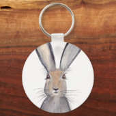 ウサギの水色 キーホルダー (正面)