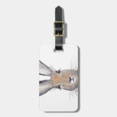 ウサギの水色 ラゲッジタグ (正面縦)