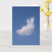ウサギの浮遊物 カード (黄色い花)