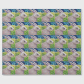 ウサギの深刻な包装紙 ラッピングペーパー (フラット)