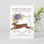 ウサギの父の日縁どフローラ シーズンカード (スタンド正面)