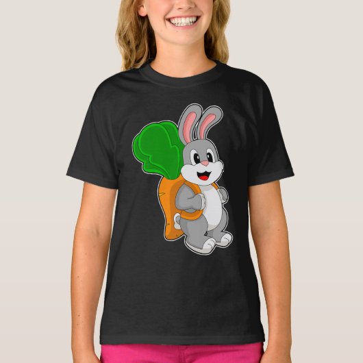 ウサギの瞳のリュックサック 学校 Tシャツ (正面)