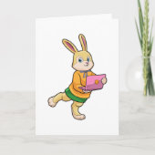 ウサギの秘書がノートパソコンを持って カード (正面)