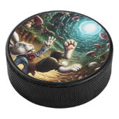 ウサギの穴に落ちるパニック状態のバニー アイスホッケーパック (3/4)