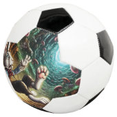ウサギの穴に落ちるパニック状態のバニー サッカーボール (3/4)