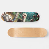 ウサギの穴に落ちるパニック状態のバニー スケートボード (横)