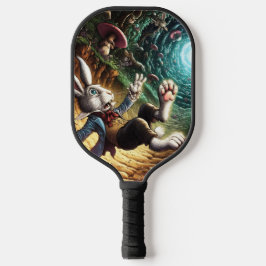 ウサギの穴に落ちるパニック状態のバニー ピックルボールラケット