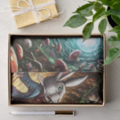 ウサギの穴に落ちるパニック状態のバニー 薄葉紙 (ギフト)