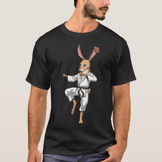 ウサギの空手 Tシャツ (正面)