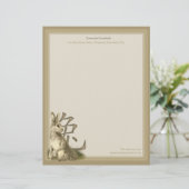 ウサギの筆記用紙の年 レターヘッド (スタンド正面)