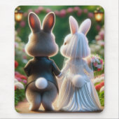 ウサギの結婚式 マウスパッド (正面)