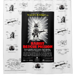 ウサギの緊急援助隊のシャワー・カーテン シャワーカーテン