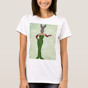 ウサギの緑の服2 Tシャツ