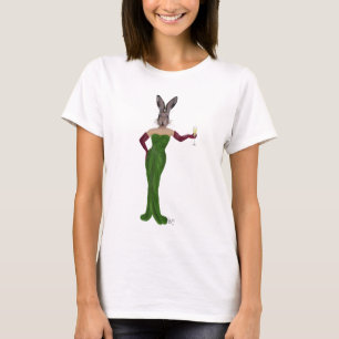 ウサギの緑の服3 Tシャツ