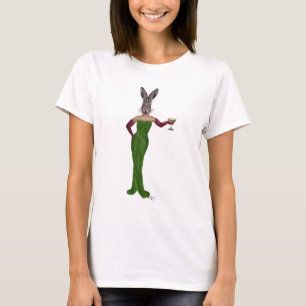 ウサギの緑の服 Tシャツ