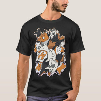 ウサギの群れ Tシャツ