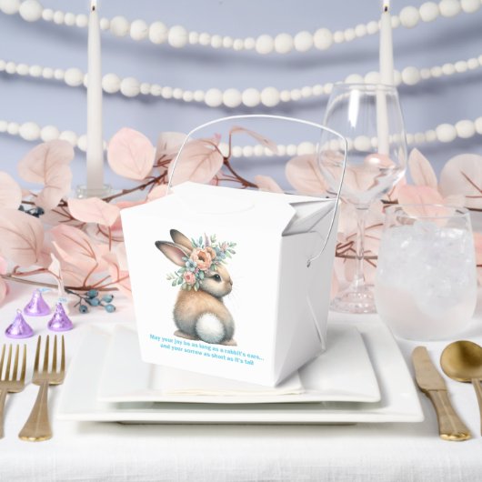 ウサギの耳のように長くあなたの喜びが続きますように フェイバーボックス (ウェディング)