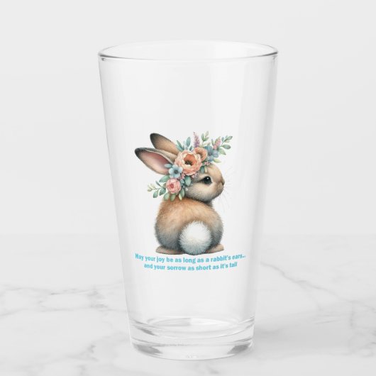 ウサギの耳のクッションとして喜びなさい タンブラーグラス (正面)