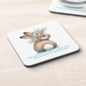 ウサギの耳の長さにあなたの喜びは6を設定する コースター (左側)