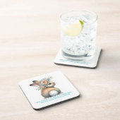 ウサギの耳の長さにあなたの喜びは6を設定する コースター (右側)