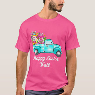 ウサギの耳をしたキュートなノームのイースターエッグハントトラック 東 Tシャツ