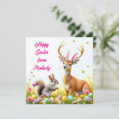 ウサギの耳を持つ鹿と灰色リス シーズンカード (スタンド正面)